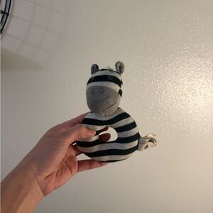 Organic farm buddies zebra rattle